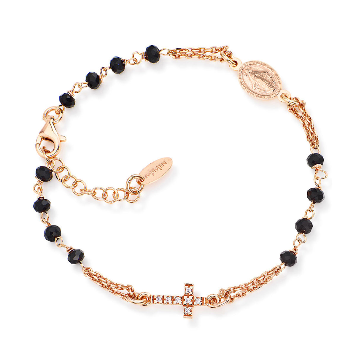 Rosari Con Cristalli | Bracciale rosario | BRORNZ3
