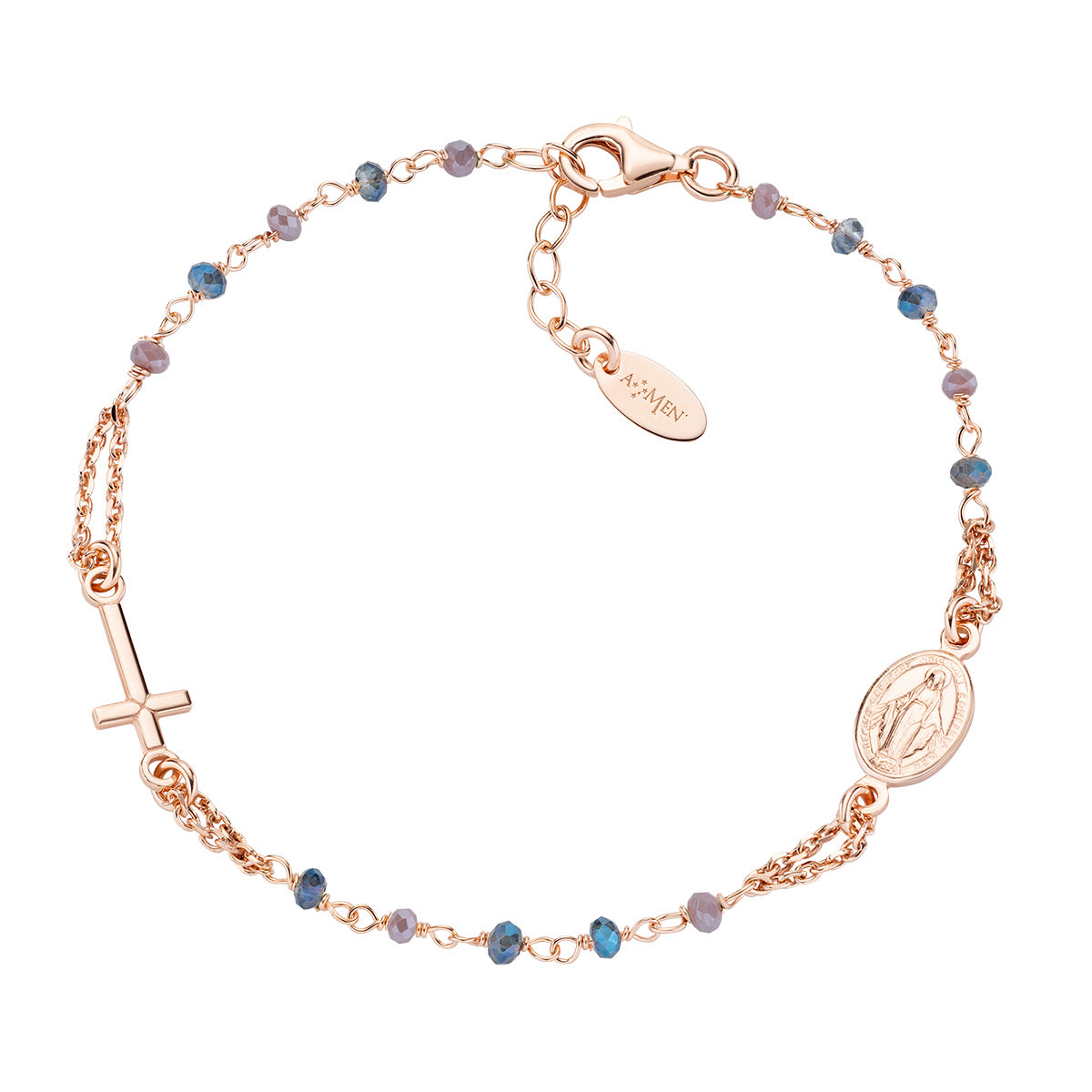 Rosari Con Cristalli | Bracciale rosario | BRO10RBLTO3