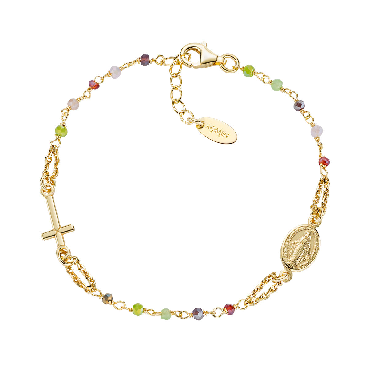 Rosari Con Cristalli | Bracciale rosario | BRO10GARVE3