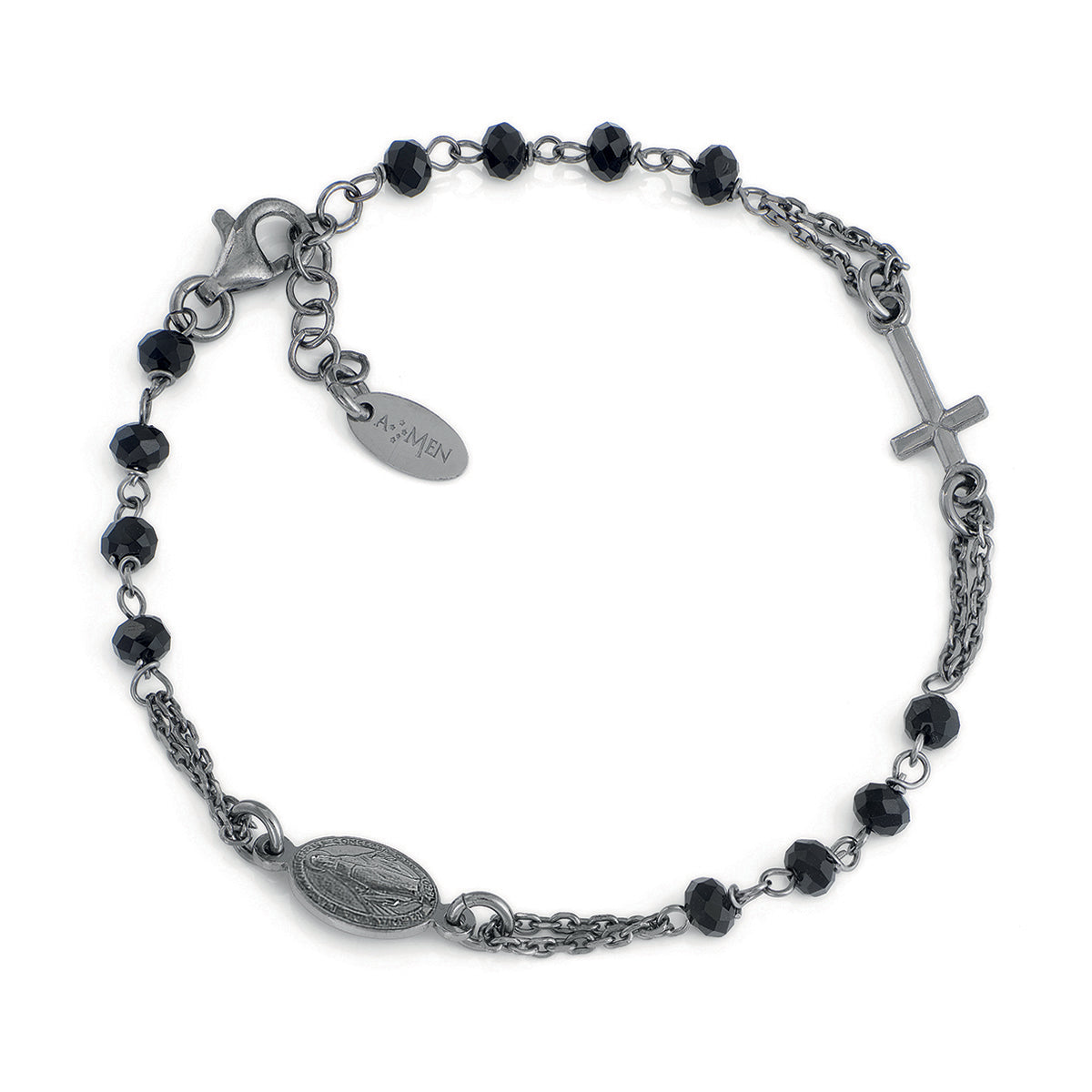 Rosari Con Cristalli | Bracciale rosario | BRONN3