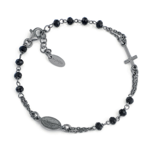 Rosari Con Cristalli | Bracciale rosario | BRONN3