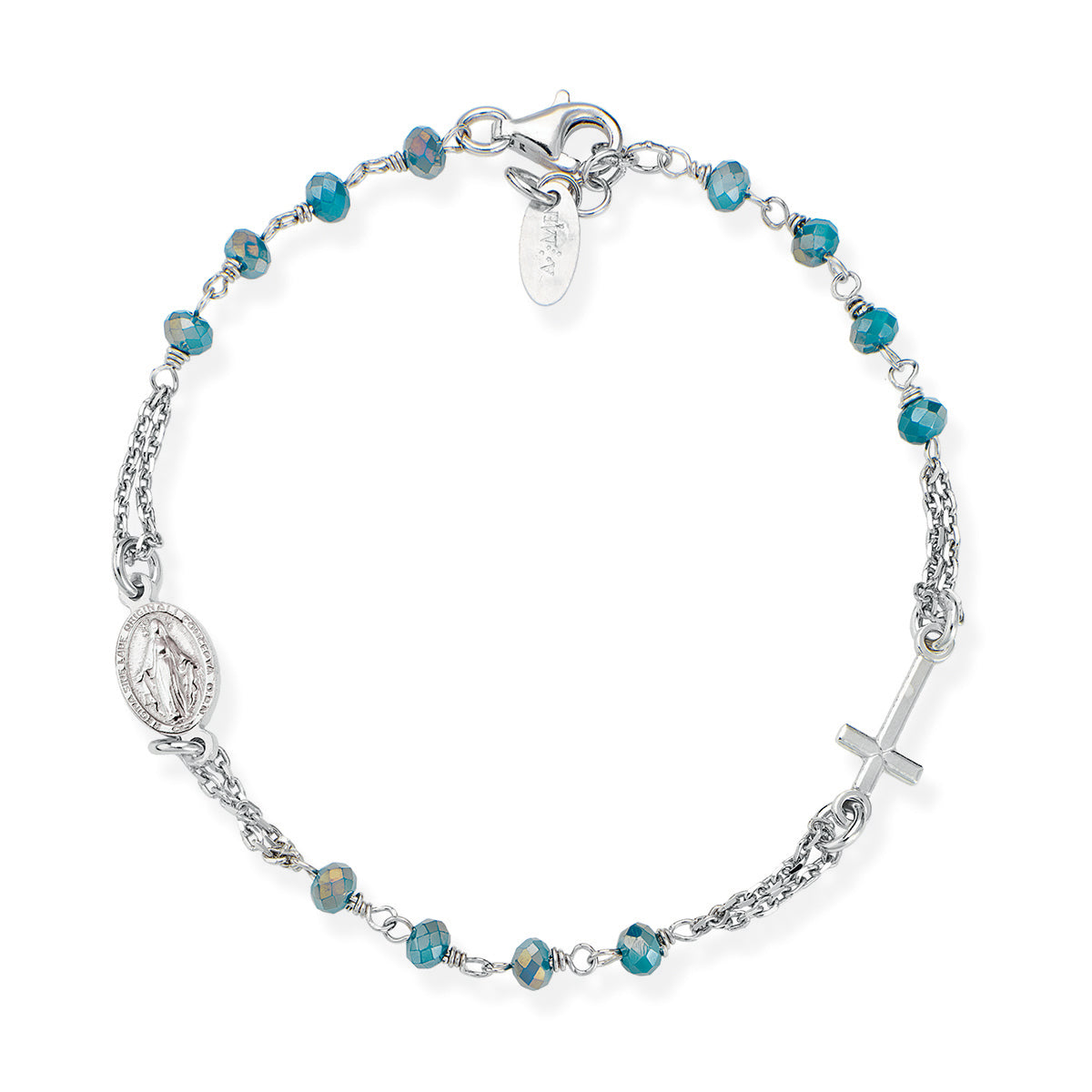 Rosari Con Cristalli | Bracciale rosario | BROBP3