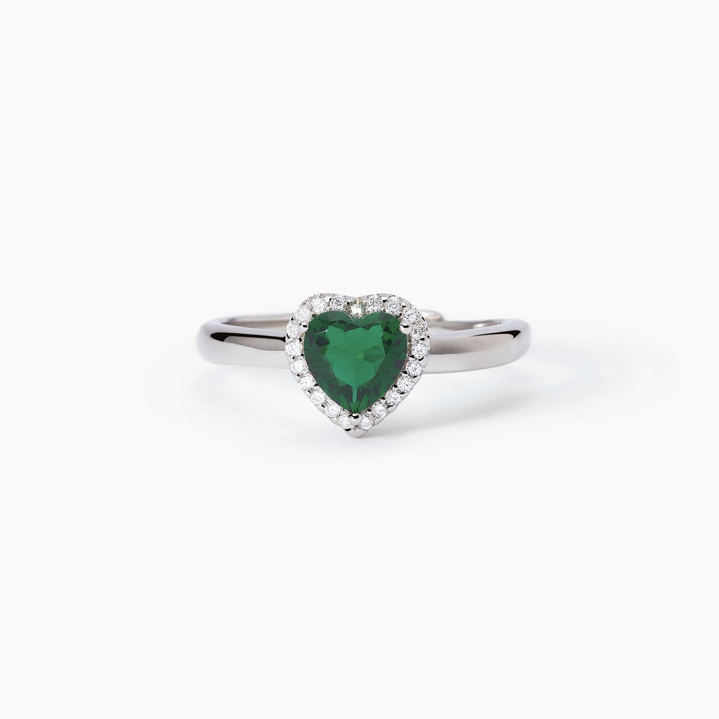 Mabina | Anello con smeraldo sintetico taglio cuore | LOVE AFFAIR | 523335