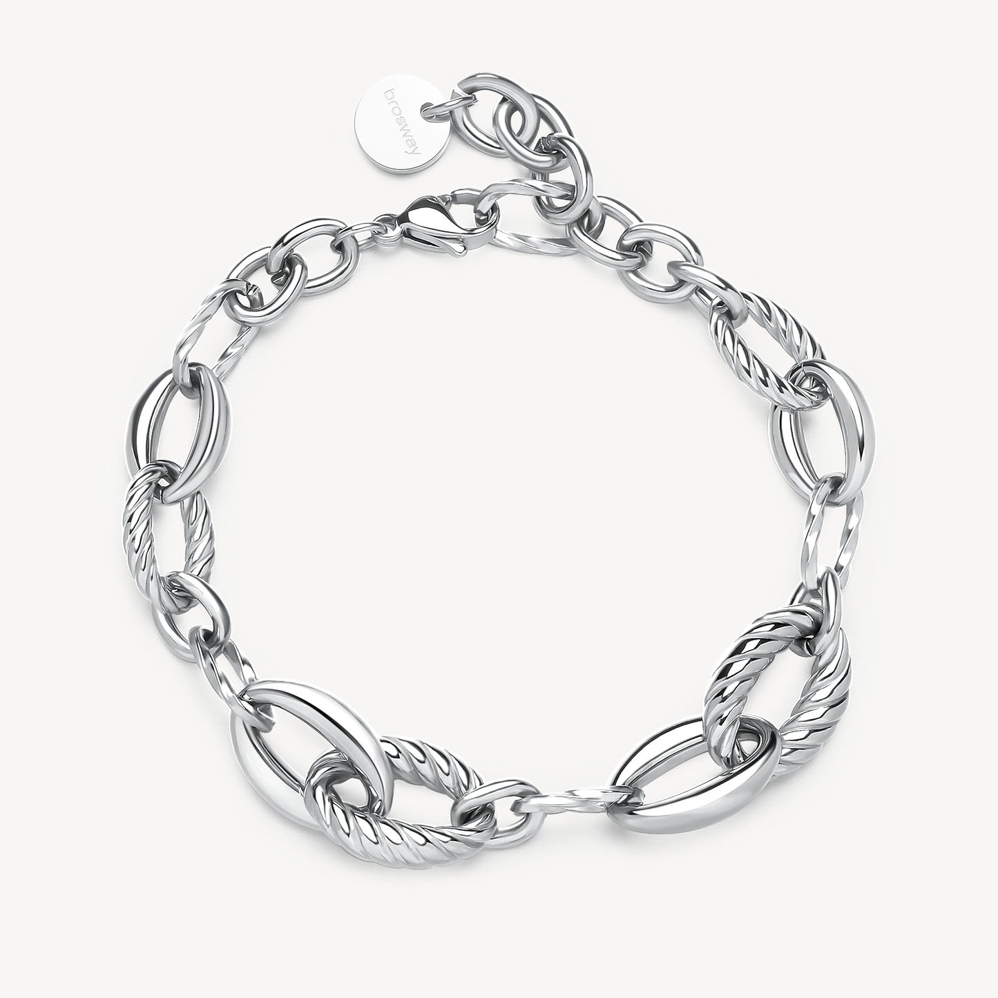 Bracciale catena in acciaio 316L.