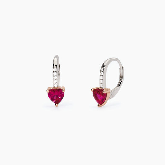 MABINA | Orecchini in argento con rubini e zirconi ROUGE | 563751