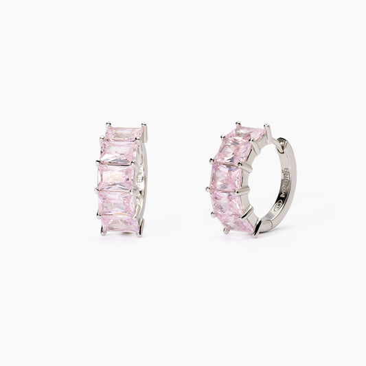 MABINA | Orecchini in argento con zirconi rosa | VALENTINA | 563754