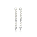 "Orecchini pendenti Pepite di perle con elementi in argento: Perle vere Oriente 4-4,5 mm