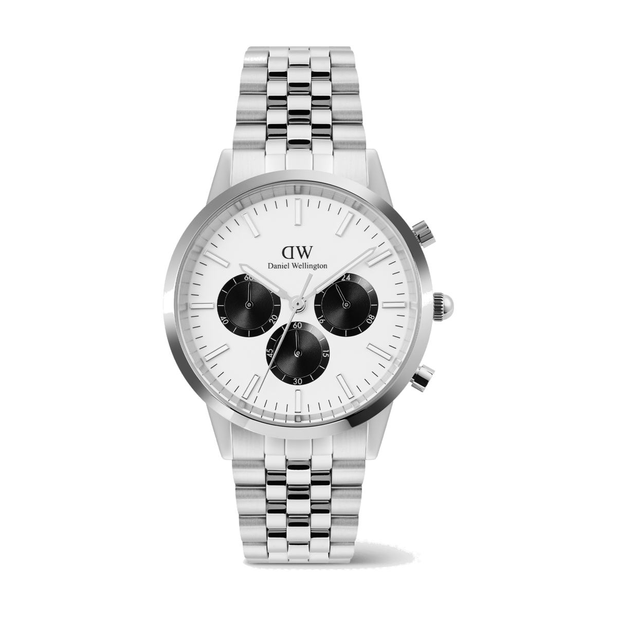 Daniel Wellington | Orologio | Iconic Chronograph Arch 5-Link Off- White Panda Silver