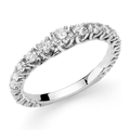 Anello riviere Miluna in oro bianco 18 kt con diamanti naturali per 0,57 ct complessivi. Misura 13.