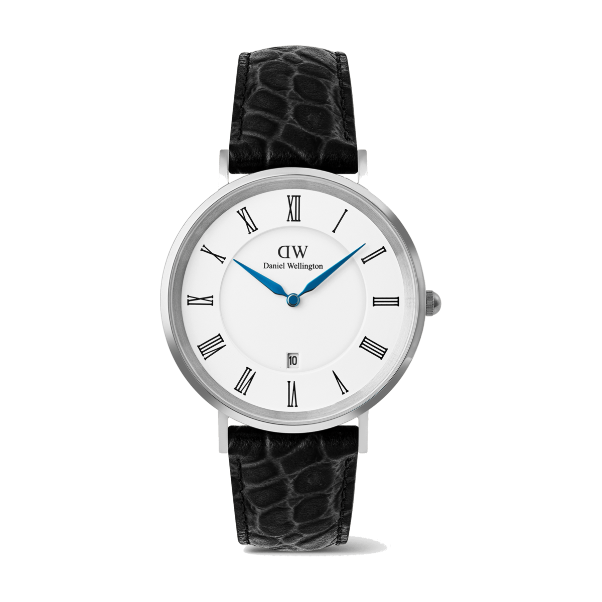 Daniel Wellington | Orologio | Classic Roman Numerals Date Black Croc Belly Silver