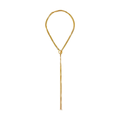 Collana a sciarpa da donna in acciaio Breil inossidabile lucido con finitura PVD oro 14K, composta da 4 catene Snake dal profilo fluido e continuo.