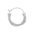 Bracciale multi-chain Falling Star da donna in acciaio Breil inossidabile lucido, composto da 8 catene Snake che creano un effetto multistrato dal profilo fluido e luminoso.