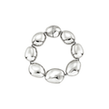 Bracciale chunky Petra da donna in acciaio Breil inossidabile, composto da 7 elementi dalle forme organiche ispirate alle pietre levigate dall'acqua.