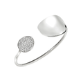 Bracciale da donna Breil della collezione B Whisper Glow, in acciaio color argento, misura M.
