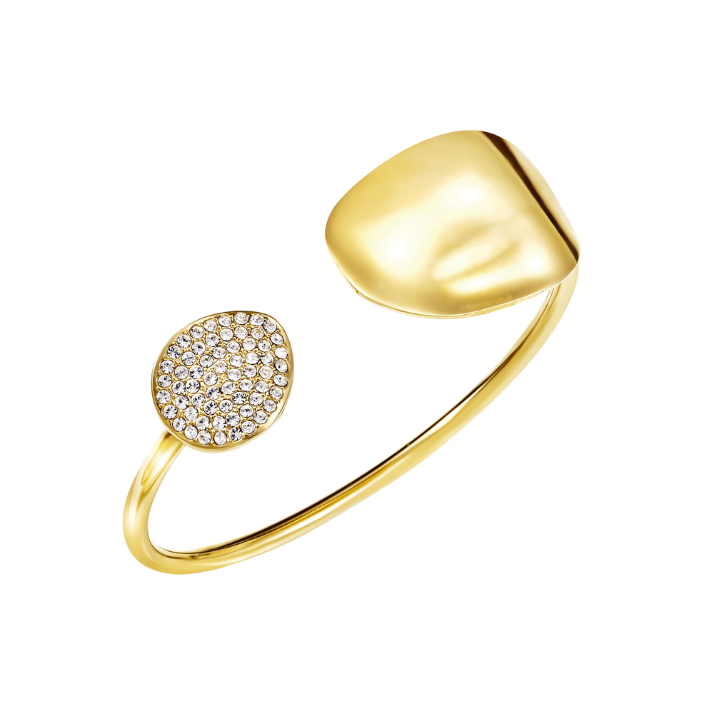Bracciale da donna Breil della collezione B Whisper Glow, in acciaio color oro, misura S.