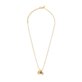 Collana B Rocks da donna in acciaio Breil inossidabile con finitura PVD oro 14K, impreziosita da due elementi centrali bombati ispirati all'iconico sassolino Breil.