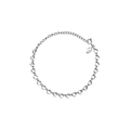 Bracciale B Rocks da donna in acciaio Breil inossidabile lucido, con catena a microsfere ispirate all'iconico sassolino Breil e dettagli sferici che donano equilibrio e movimento al design.