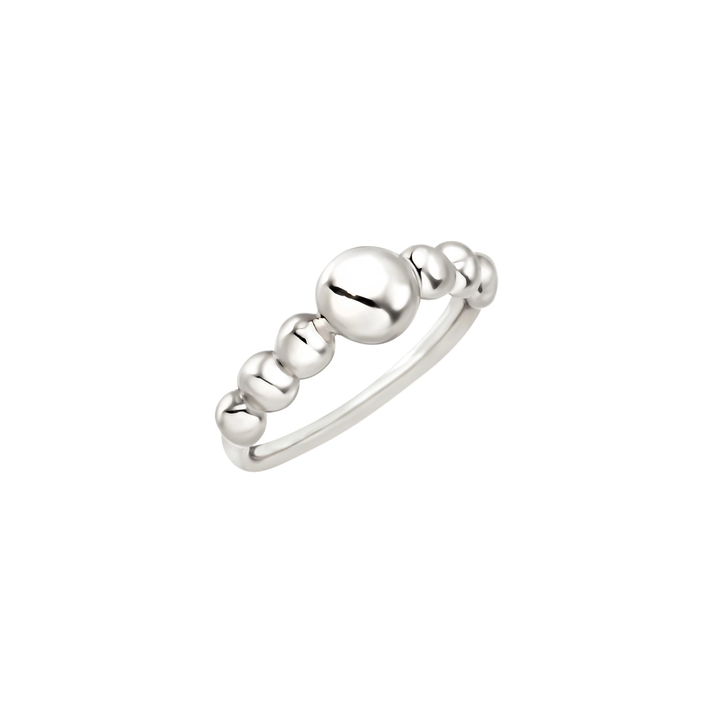 Anello da donna Breil della collezione B Rocks, in acciaio color argento, misura 14.