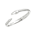 Bangle Hypnotic da donna in acciaio Breil inossidabile lucido, bracciale rigido dal design ispirato alla forma del serpente.