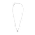 Collana Amor Lux da donna in acciaio Breil inossidabile lucido, con catena sottile e pendente ottagonale con cubic zirconia bianco dal taglio a cuore.