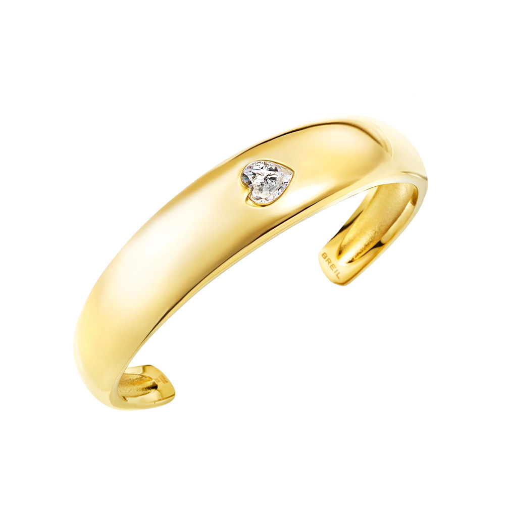 Bracciale da donna Breil della collezione Amor Lux, con cristalli, in acciaio color oro.