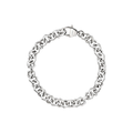 Bracciale uomo Stylize in acciaio lucido, con maglie esagonali che riprendono la geometria del pendente della collana Stylize ma senza l'agata nera, per un effetto piu' metallico e meno â€œpietra preziosaâ€.