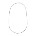 Collana uomo Keen in acciaio inossidabile, catena composta da elementi cilindrici in acciaio lucido dal design minimalista, piu' sottile rispetto alla catena a esagoni della linea Nexus.