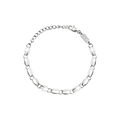 Bracciale uomo Nexus con la stessa catena a elementi esagonali in acciaio lucido della collana Nexus TJ4156, qui in formato bracciale e con chiusura a moschettone regolabile.