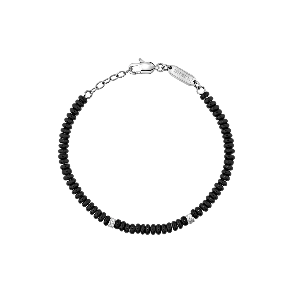 Bracciale da uomo Breil della collezione Infinite Star, in acciaio color argento.