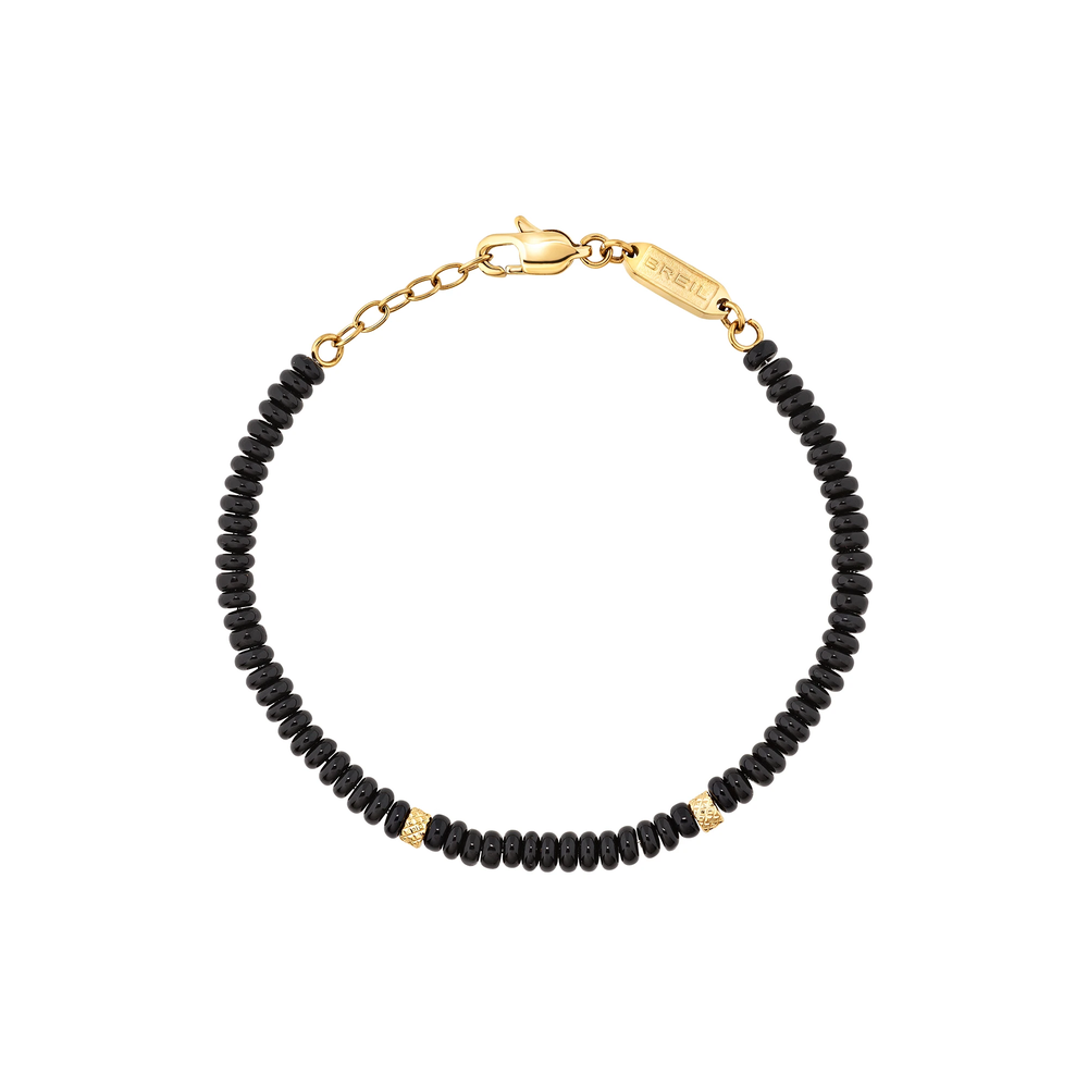 Bracciale da uomo Breil della collezione Infinite Star, in acciaio color oro.