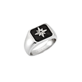 Anello da uomo Breil della collezione Infinite Star, in acciaio color argento, misura 25.