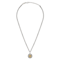 Collana uomo Primal Compass in acciaio Breil con pendente Rosa dei Venti da 2 cm, il cui elemento centrale gira su se stesso con finitura color oro e un cristallo bianco incastonato.
