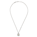 Collana uomo Duetto in acciaio Breil con pendente esagonale, che alterna superfici lucide e satinate in finitura bilux.