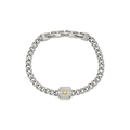Bracciale da uomo Breil della collezione Duetto, in acciaio color argento e oro.