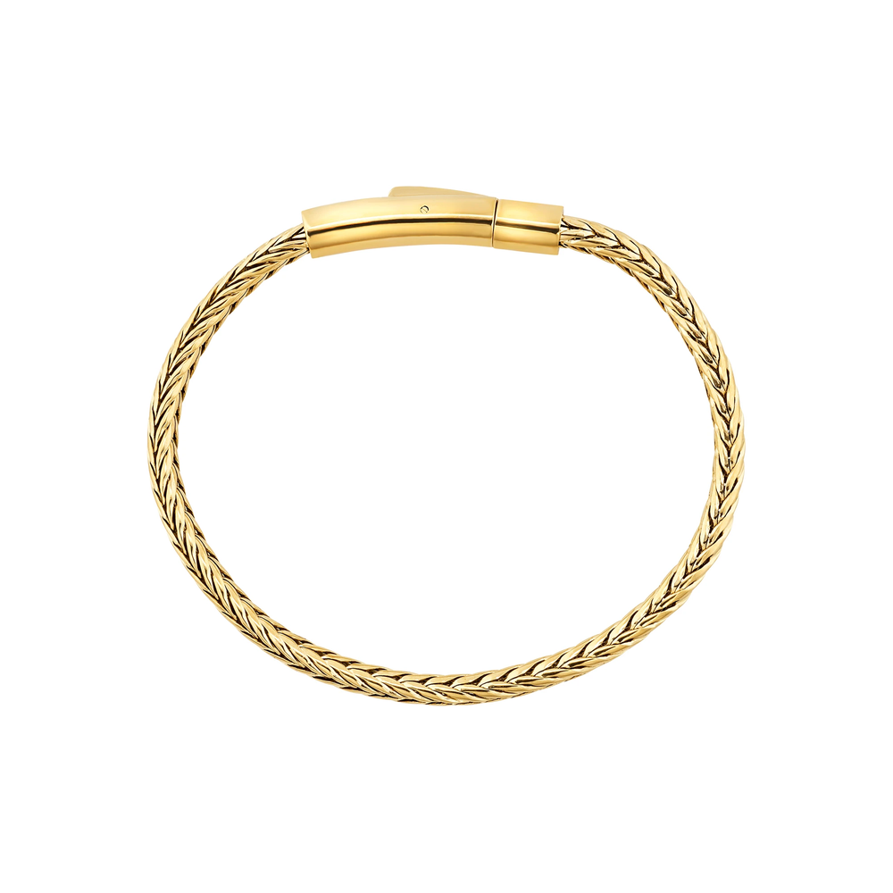 Bracciale da uomo Breil della collezione Holt Ext, in acciaio color oro, misura S.
