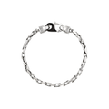 Bracciale da uomo Breil della collezione Lock Prestige, in acciaio color argento, misura S.