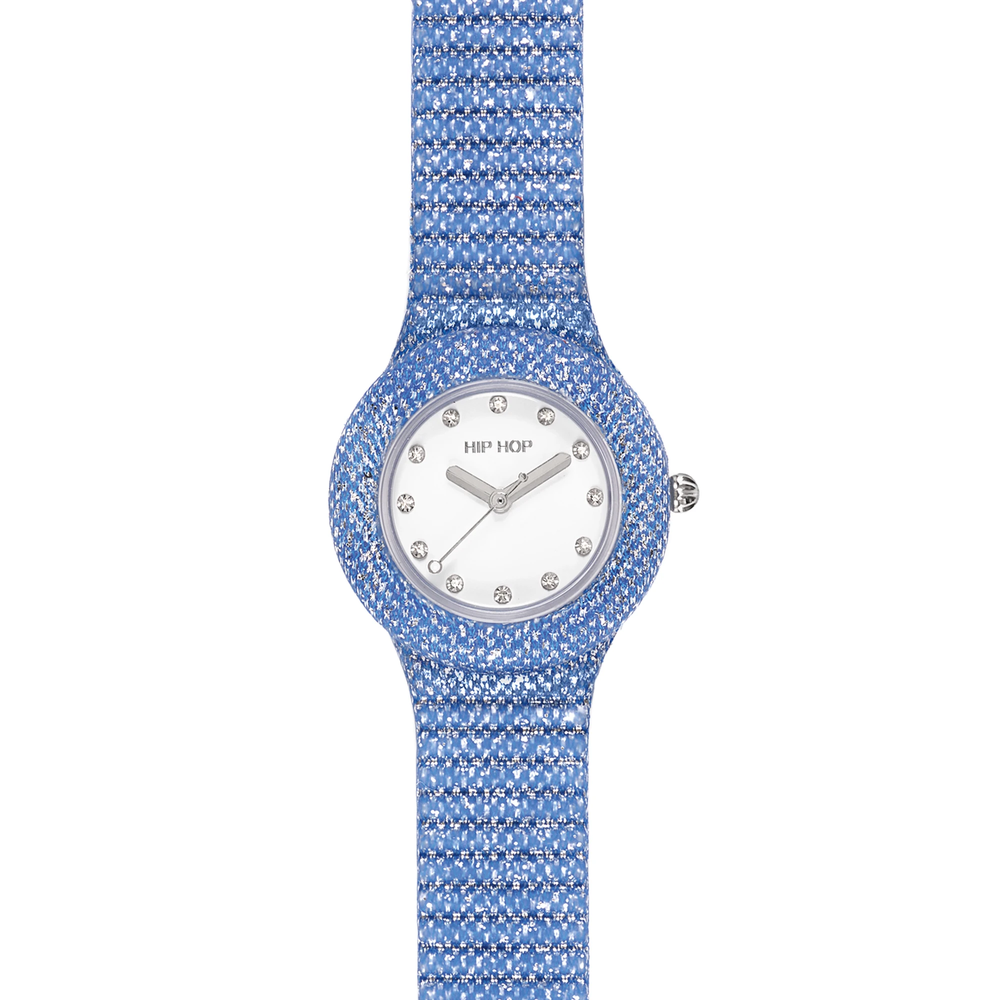 L'orologio Hip Hop Shimmer Crush reinterpreta il tessuto lurex, storicamente associato all'alta moda.