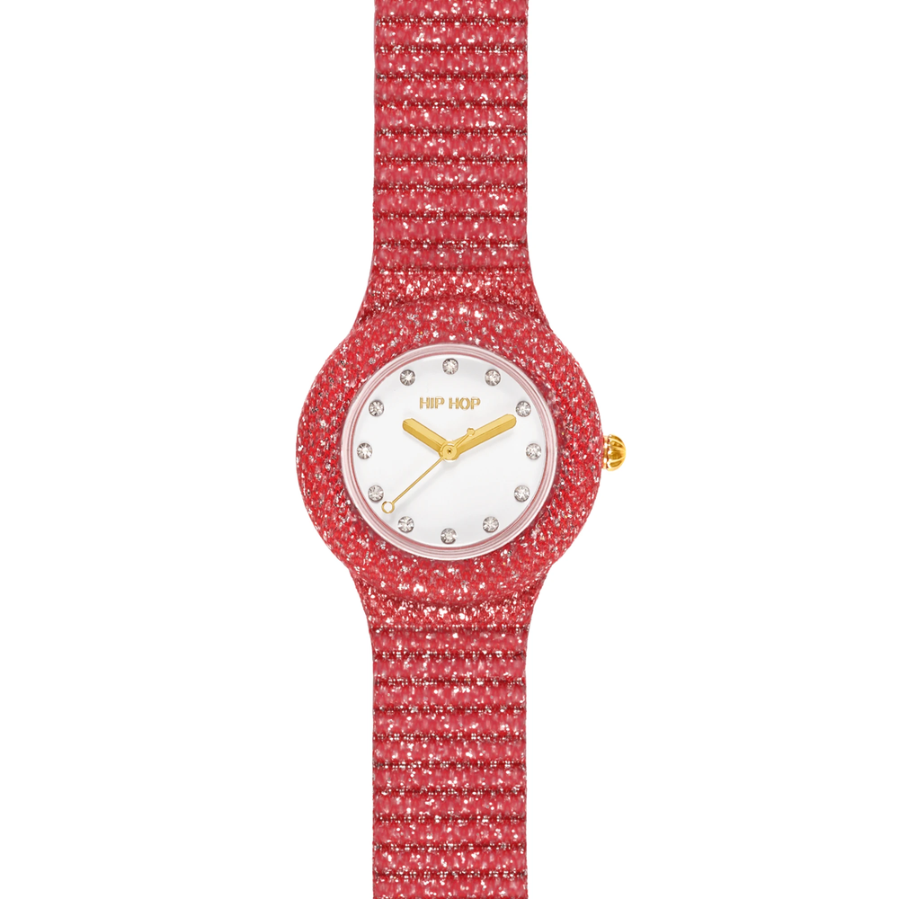 L'orologio Hip Hop Shimmer Crush reinterpreta il tessuto lurex, storicamente associato all'alta moda.