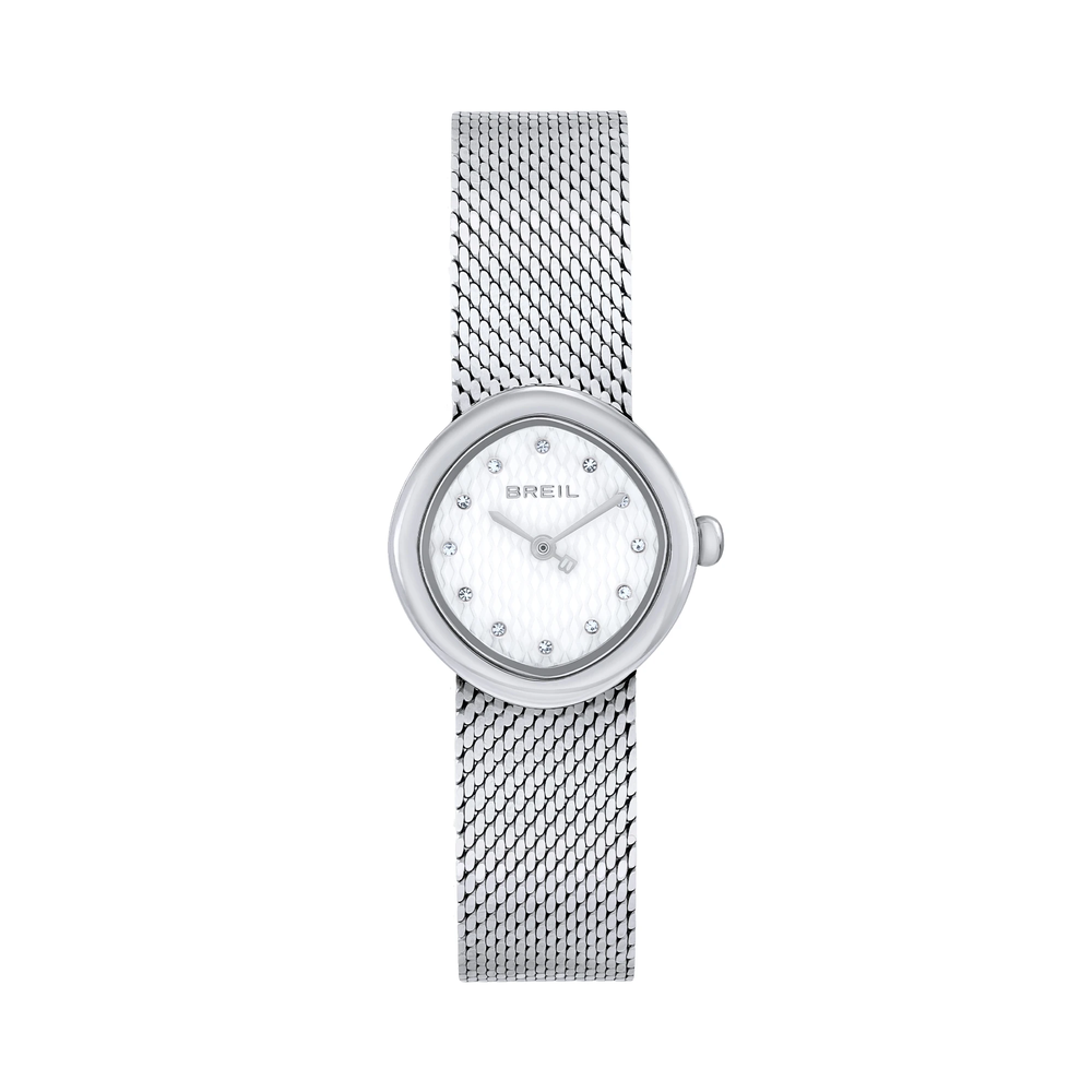 Orologio solo tempo da donna in acciaio lucido con cassa dalla forma romboidale, un profilo meno comune rispetto alla cassa tonda o rettangolare.