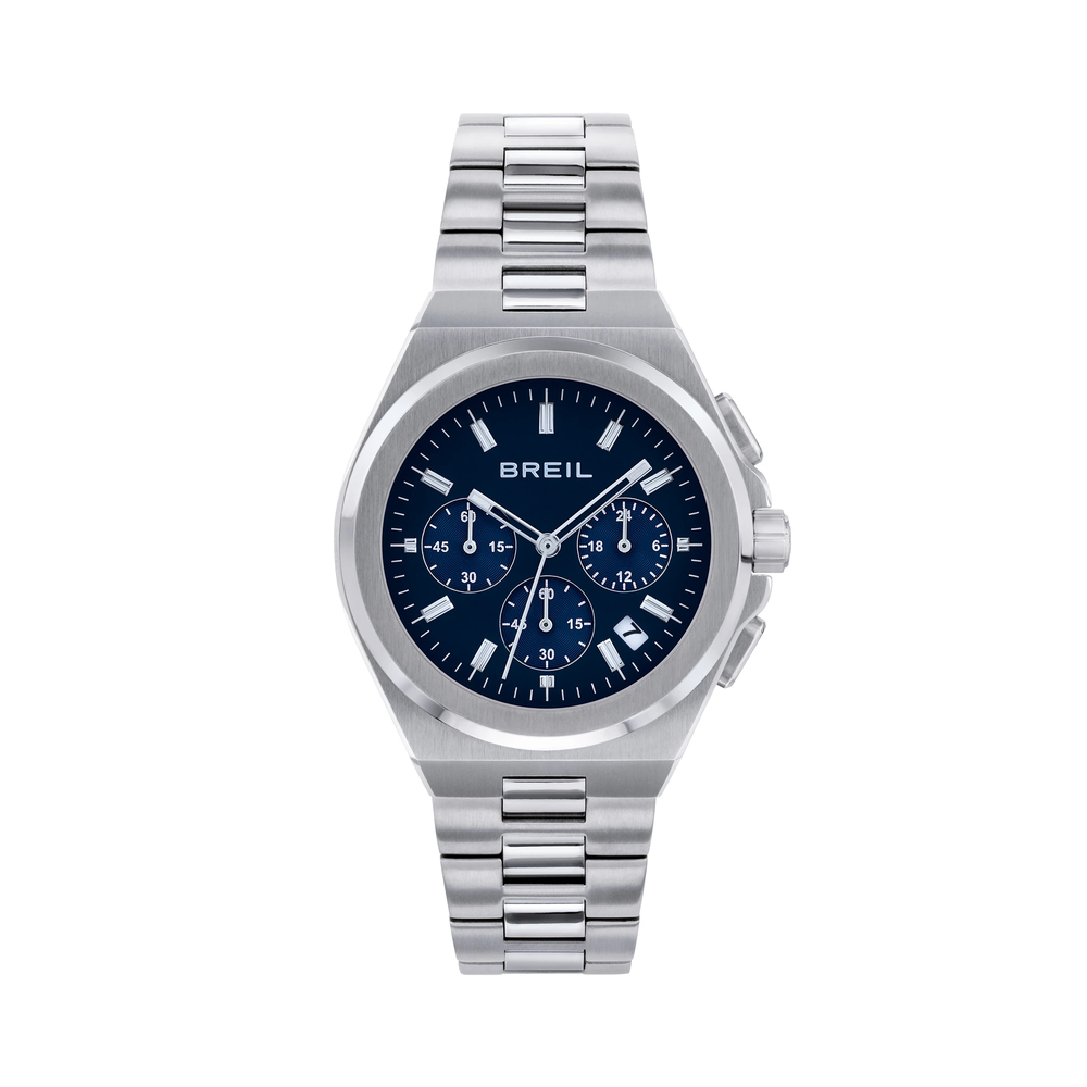 Orologio da uomo Breil della collezione Apex, in acciaio color argento.