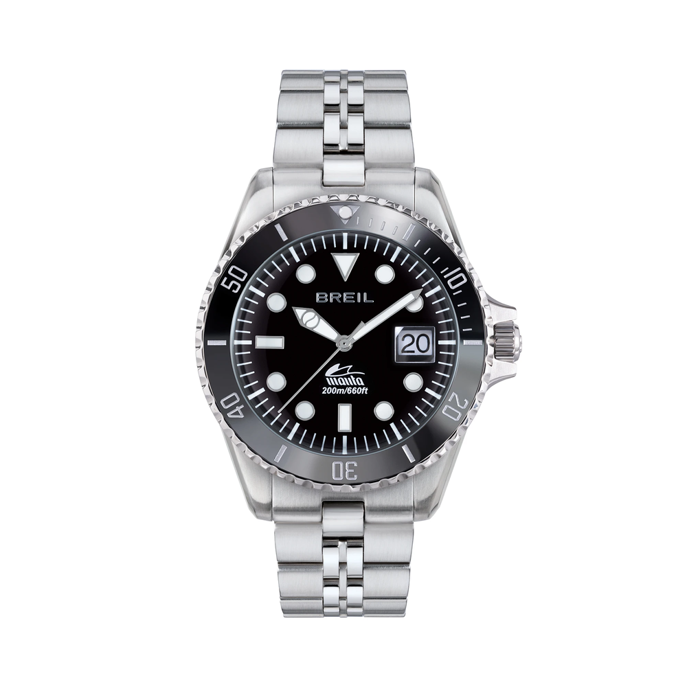 L'orologio da uomo Manta Heritage reinterpreta il design dei modelli Manta di fine anni '70, animato da un movimento al quarzo TMI VJ42 e impermeabile fino a 20 ATM (200 metri).