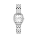 Orologio donna solo tempo Aurea, cassa quadrata dagli angoli arrotondati in acciaio lucido da 23 mm.