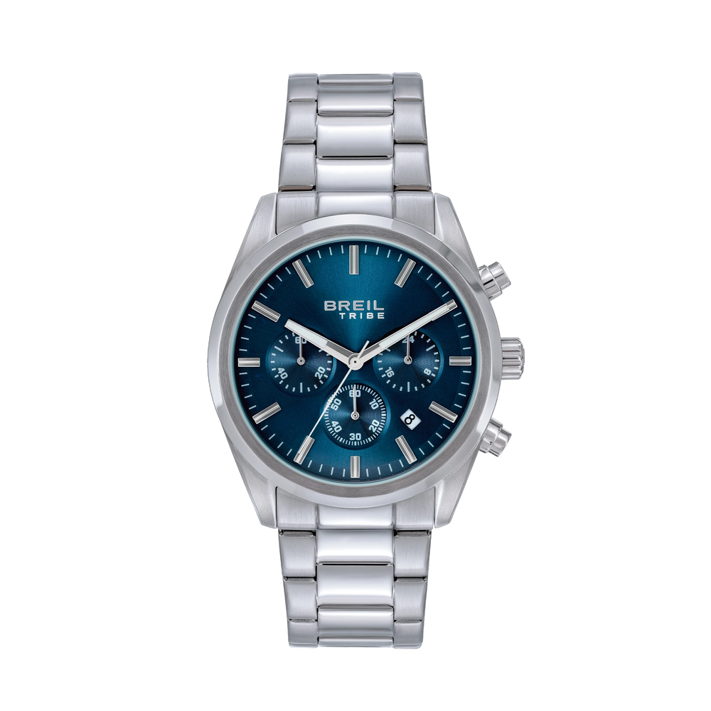 Orologio da uomo Breil Tribe della collezione Upton, in acciaio color argento.
