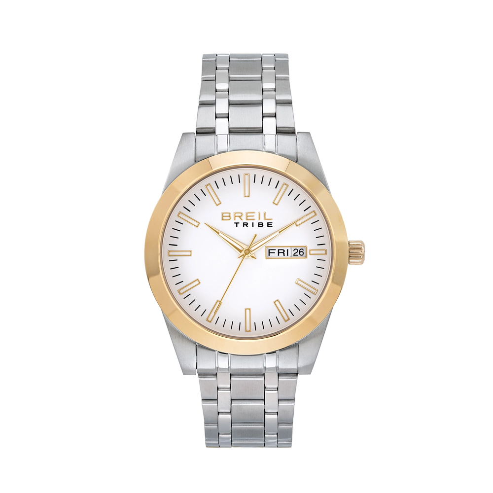 Orologio da uomo Breil Tribe della collezione Rank, in acciaio color oro.