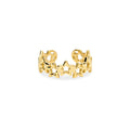 Kidult | anello in acciaio 316l pvd giallo | style 103 | 821006