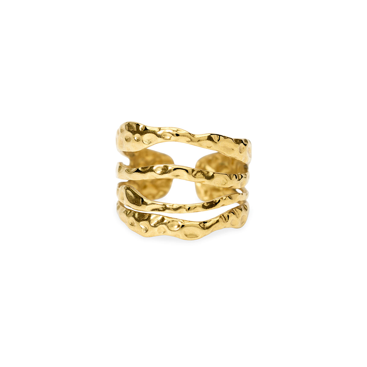 Kidult | anello in acciaio 304 pvd giallo | style 104 | 821008