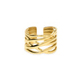 Kidult | anello in acciaio 316l pvd giallo | style 104 | 821010