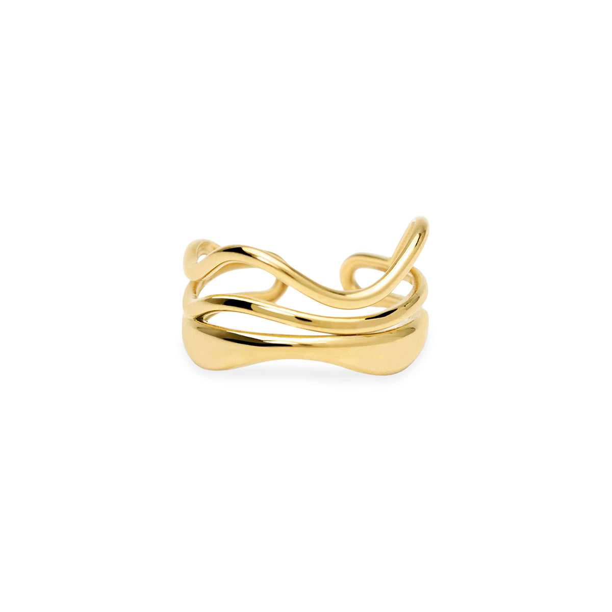 Kidult | anello in acciaio 316l pvd giallo | style 104 | 821012