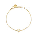 Kidult | bracciale in acciaio 316l pvd giallo cristalli | style 96 | 831312