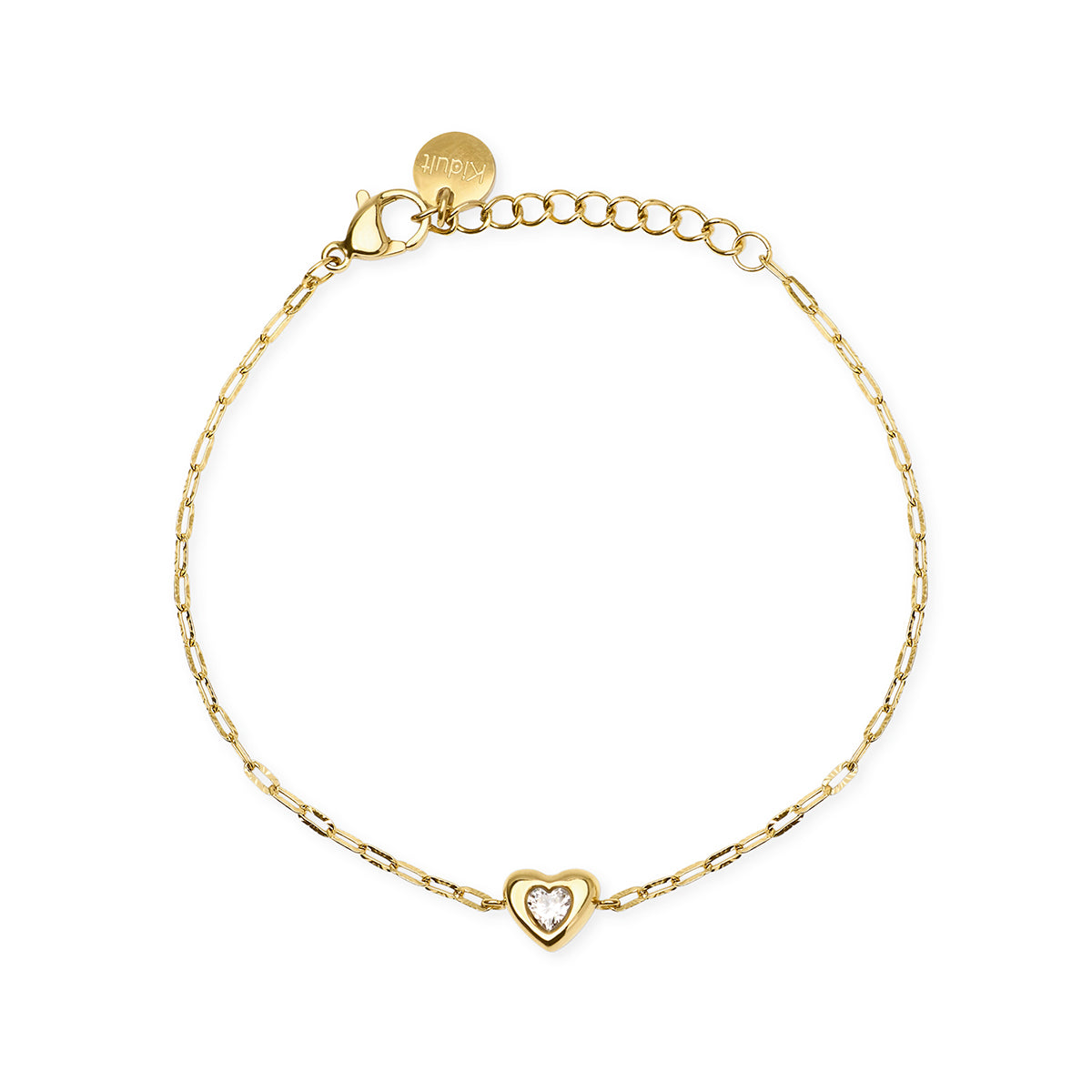 Kidult | bracciale in acciaio 316l pvd giallo cristalli | style 96 | 831312